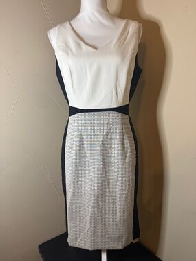 White House Black Market Colorblock Sheath Dress 10P